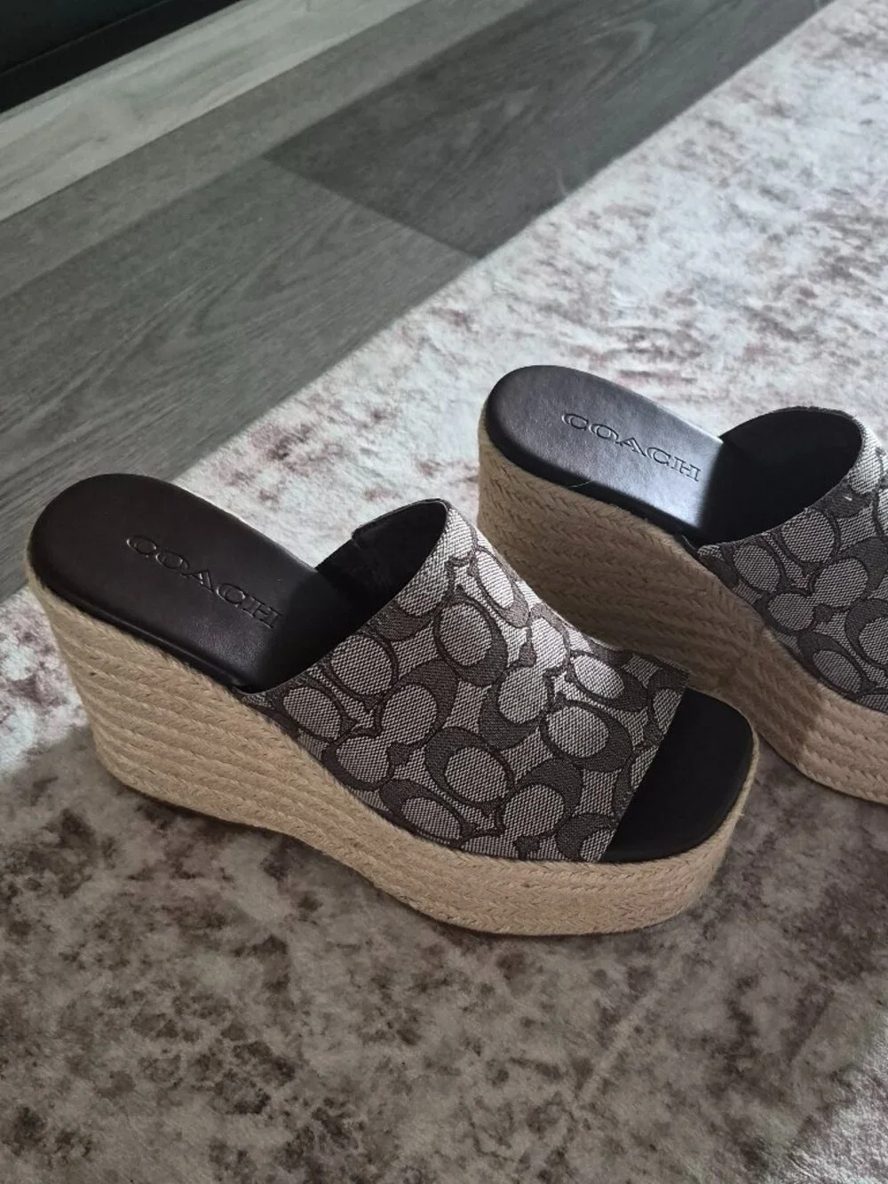 COACH SIGNATURE LOGO ESPADRILLES-SZ.8